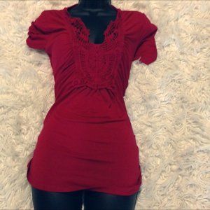 Women's blouse v cut